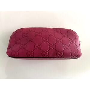 GUCCI monogram magenta cosmetics/travel/makeup bag
